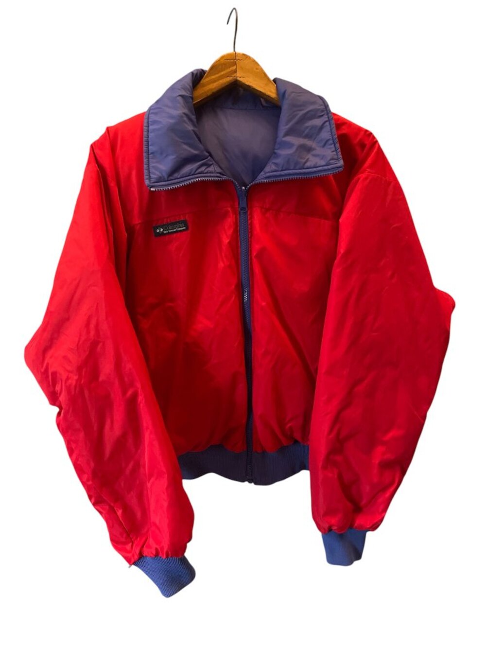 Columbia Vintage Reversible Puffer Jacket Adult Large Red/Blue